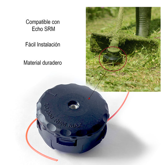 Cabezal de repuesto compatible con Echo SRM – fácil instalación y material duradero – no fabricado por Echo