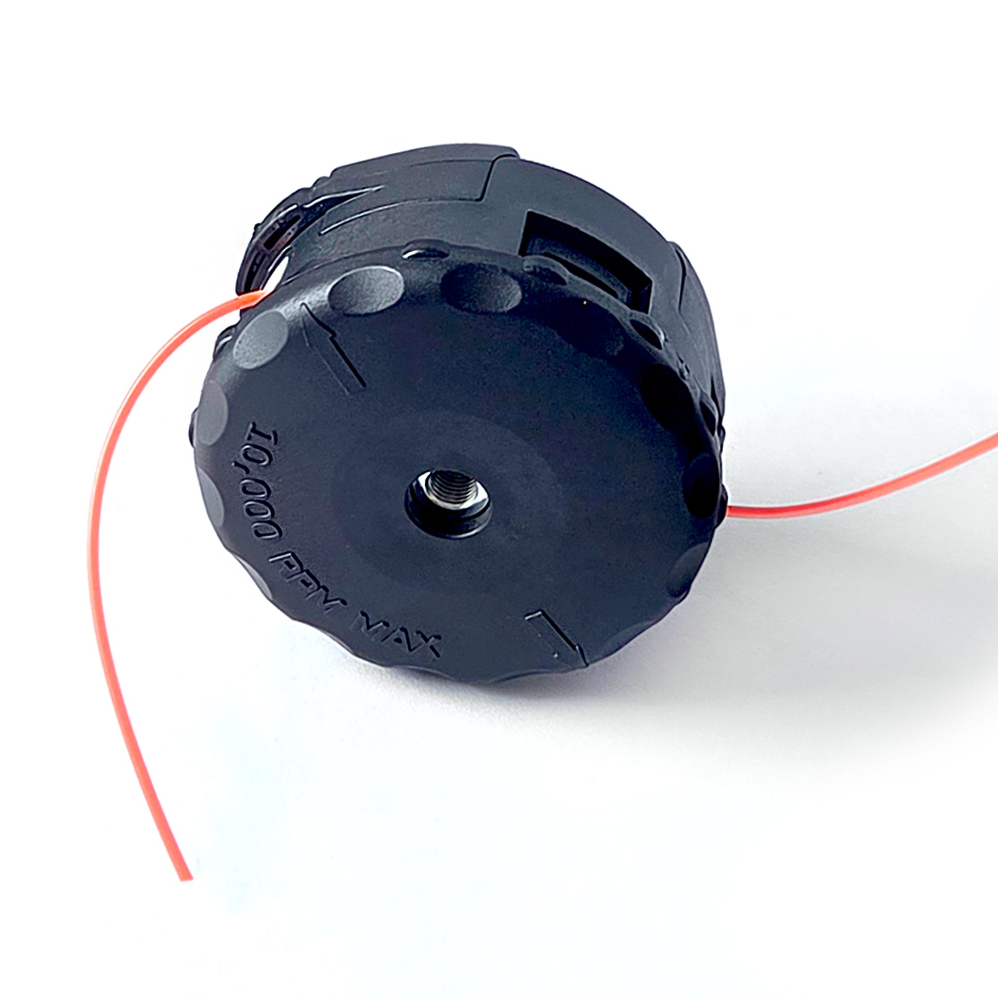 Cabezal de repuesto compatible con Echo SRM visto desde el lateral con rosca al frente